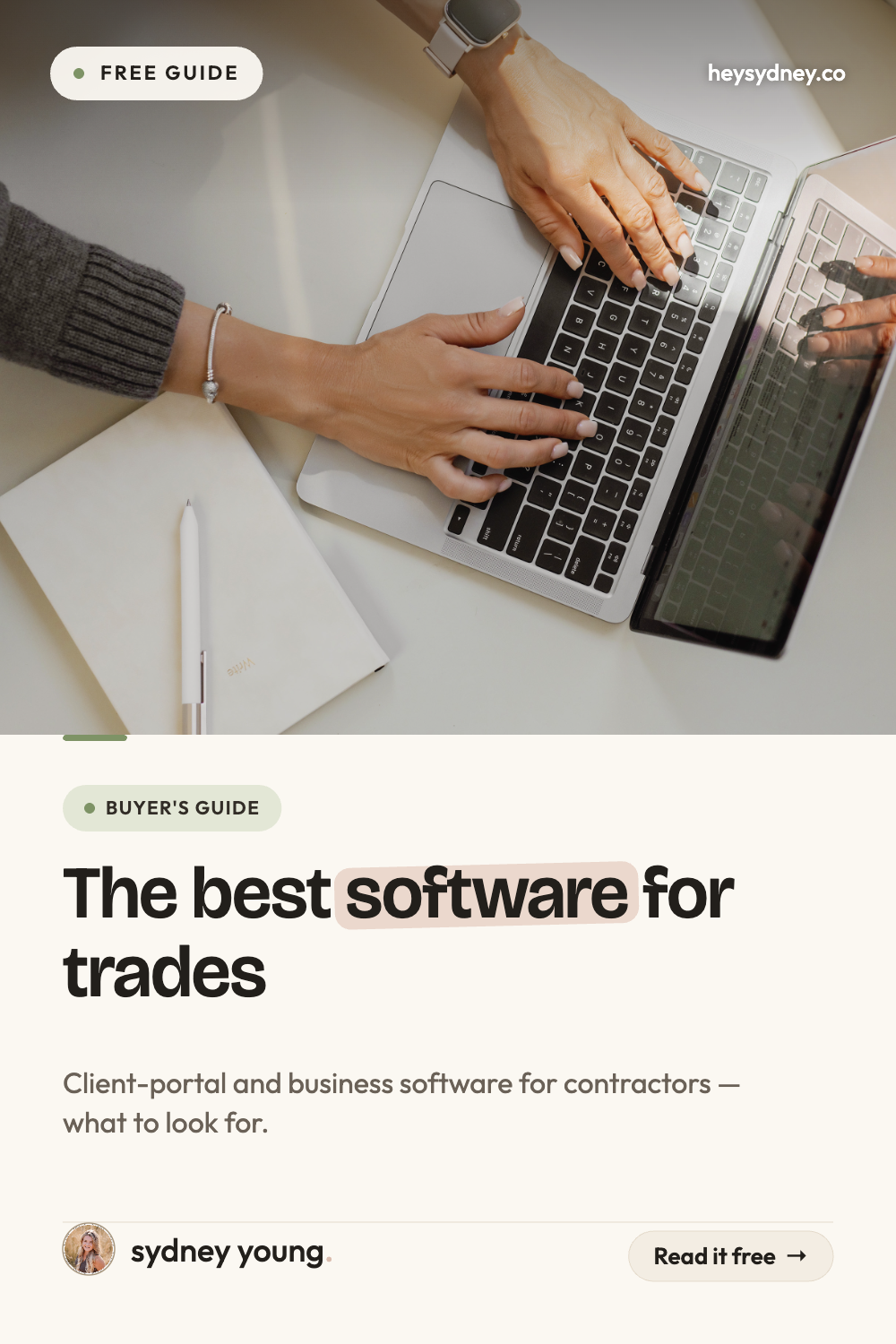 Pinterest pin, The best software for trades